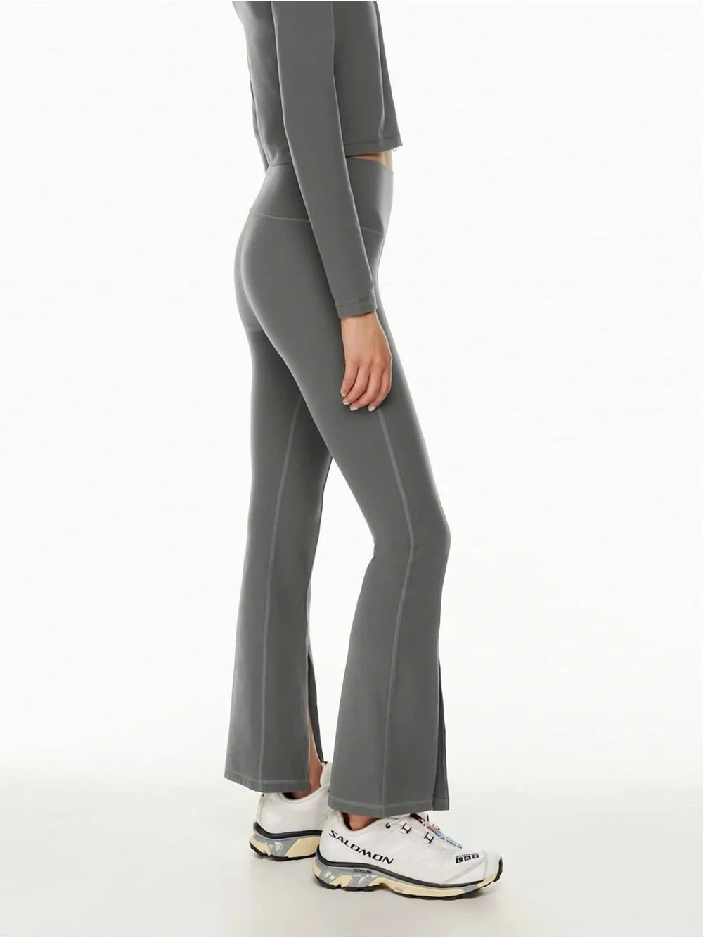 Aritzia TnAction TnaBUTTER™ Atmosphere Split Hi-Rise Legging in coal gray